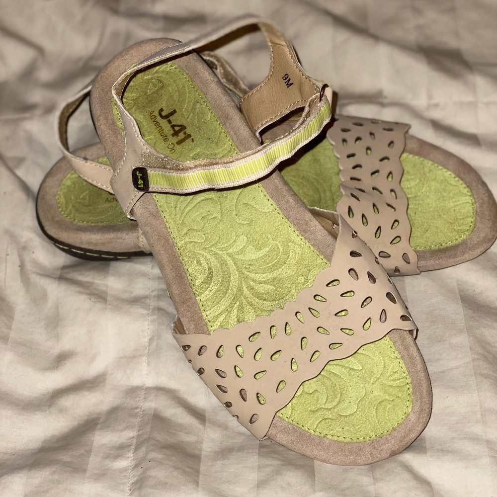 J-41 Adventure On Bella Sandals Laser Cut Out Shoe